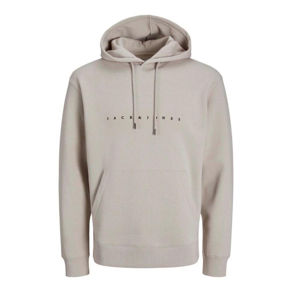 Jack And Jones Mens Logo Hoodie / Moonbeam